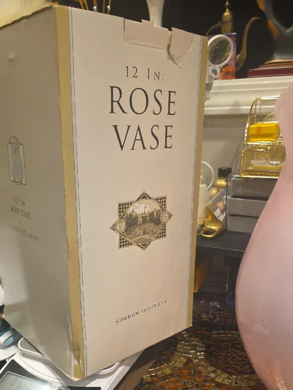 Soft Pink Art Glass Vase — Decorative Home Accent
